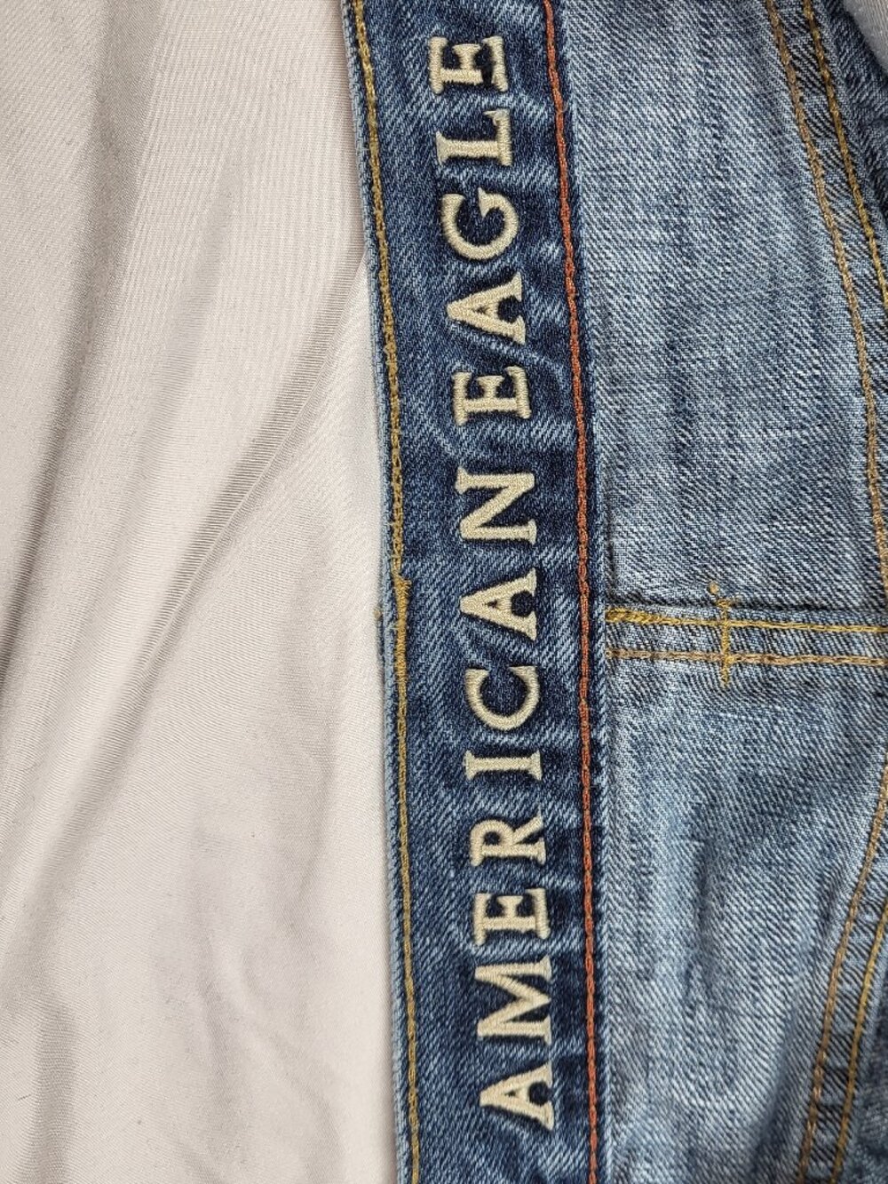 American Eagle Bootcut Jeans Men's 34x30 Distressed Preppy Streetwear Y2K - Picture 7 of 13